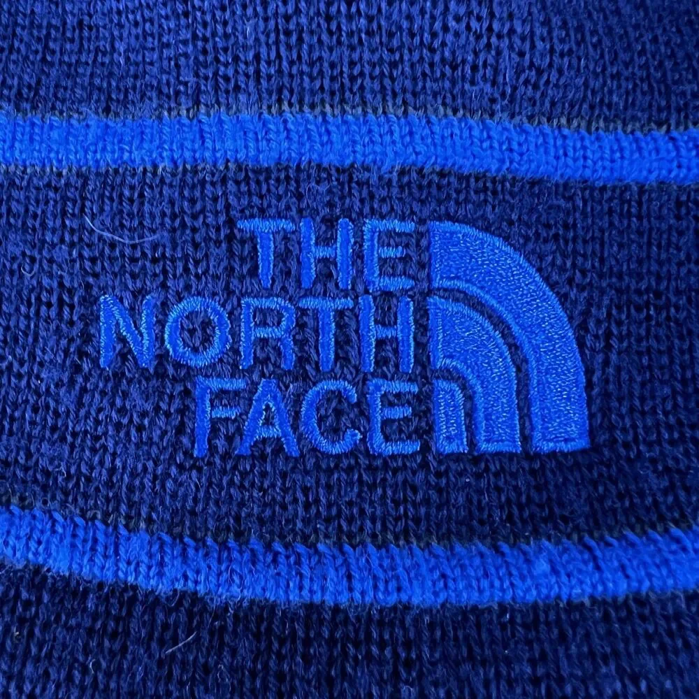 The North Face Embroidered Blue Beanie Hat Cap